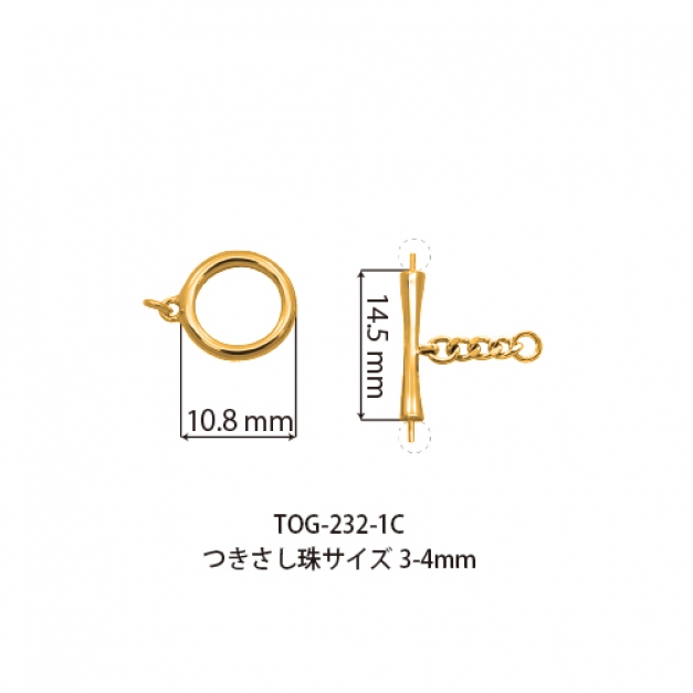SVクラスプTOG-232-1C金色