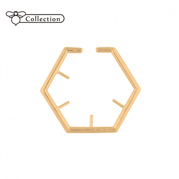 SVイヤーカフEC-316金色 Honeycomb&Bee