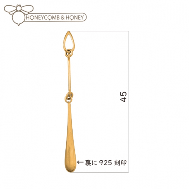 SVピアスチャームPIC-001 Mサイズ金色 Honeycomb&Honey