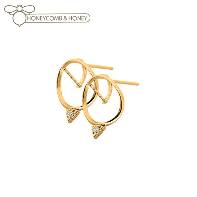 SVピアスPI-205Z Mサイス金色 Honeycomb&Honey